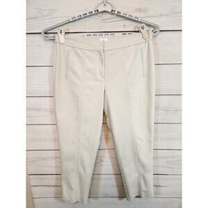 So Slimming by Chico's Women's Beige Stretch Solid High Rise Ankle Pants Size 16